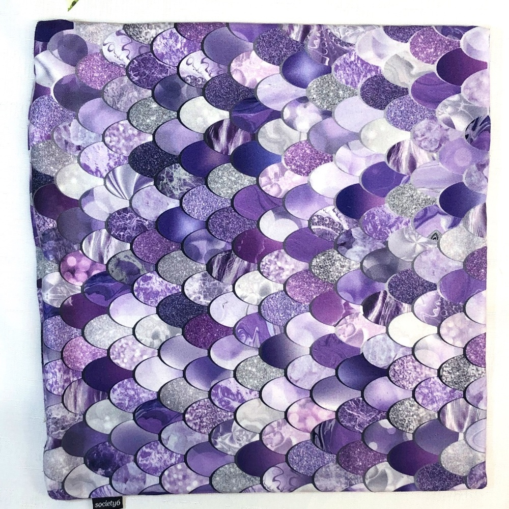 Society6 Lavender and silver 16x15 inch zippered pillow covers